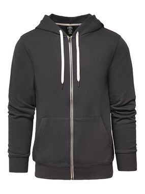 True Classic Fleece Zip Hoodie Carbon Gray Size Medium New